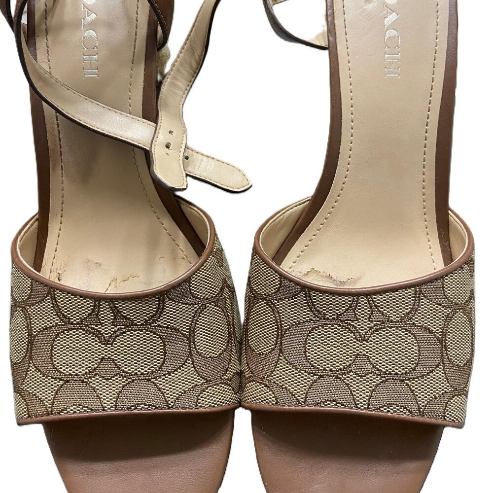 Coach Maddy Sandal Khaki/Saddle Women's